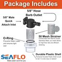 SEAFLO 35S01 Inline Water Pump Filter with 5/8 in. Quick Attach image number 1