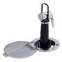 Recessed Shower Chrome Cup with Stainless Steel Lid, Hammer-Head Black Sprayer, 6' Black Rubber Hose image number 2