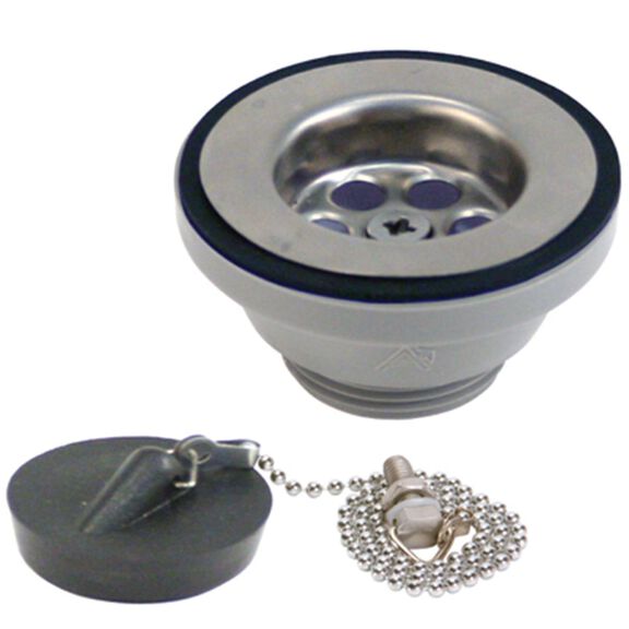 1 1/2" Stainless Steel Straight Drain Fitting image number 0