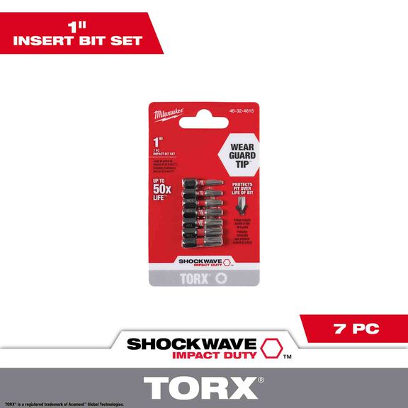 SHOCKWAVE&trade; Impact Torx Insert Bit Set,  7 Piece image number 0