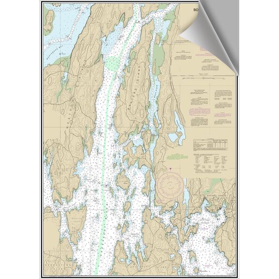 Boothbay Harbor Decorative Nautical Chart image number 0