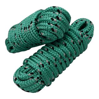 2 pack - SM 1/2" Dock Line Green with Black Tracer - 20 Foot