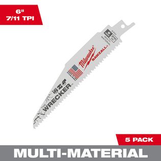 The Wrecker&trade; Multi-Material SAWZALL&reg; Blade 6" 7/11TPI, 5 Pack