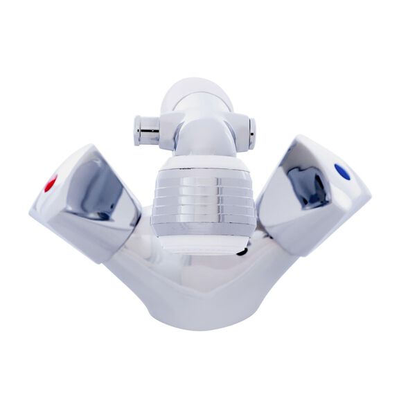 Trinidad Head/Shower Combo Faucet Classic Arctic White Sprayer, 6' Stainless Steel Hose Chrome/Arctic White image number 4