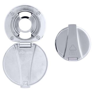 Recessed Cup & Lid Set Stainless Steel Lid / Plastic Cup Chrome