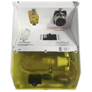 14.5" Newport Harbor Mate Power Station, (1) 50 Amp 125/150V Shore Power Receptacle, (1) 30 Amp 125V Shore Power Receptacle, (1) 20 Amp 125V GFCI Protected Duplex Receptacle