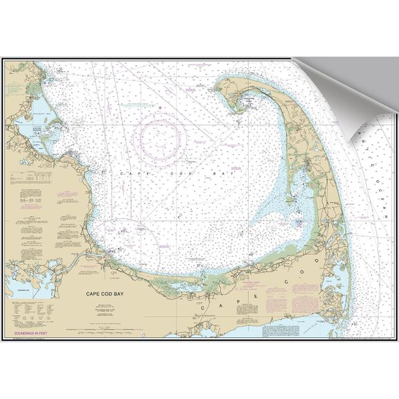 Cape Cod Bay Decorative Nautical Chart image number 0