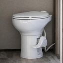 SEAFLO Porcelain RV Toilet Elongated Bowl 19in Residential Height Gravity Foot Pedal Soft Close image number 1