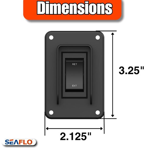SEAFLO Power Stabilizer Jack Rocker Switch with Wiring Harness, 30A, 12V/24V image number 7