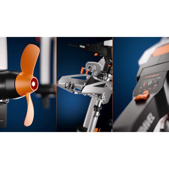Travel S Electric Outboard, 3 Horsepower Equivalent, Short Shaft, 1,100 Watts (Battery Sold Separately) image number 2