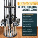 Gray/White 16 Round Rod Rack - Wood Post image number 2