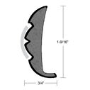 Rigid Vinyl Flex-Core Rub Rail, 1 9/16" X 3/4" image number 0