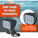 SEAFLO 360&deg; Rotating Remote Control LED Searchlight, 10-30V DC, 2700 Lumens, Wired Remote, Black, 2700K image number 4