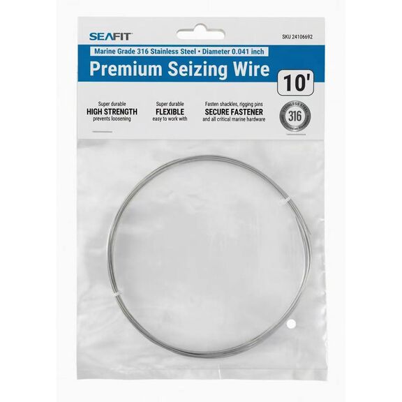 316 Stainless Steel Seizing Wire (.041"), 10' Length image number 0