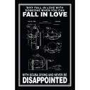 Fall in Love with Scuba Poster, Black image number 0