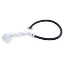 Deck-Mount Sprayer Large Chrome Sprayer No Hook, w/Elbow, 6' Black Rubber Hose, Ultra-Low Profile Holder image number 1