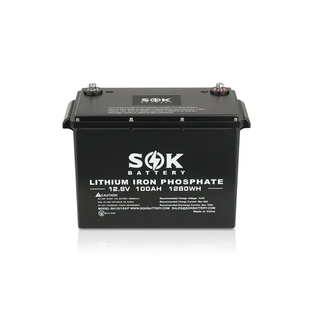Lithium Iron Phosphate 12V 100Ah Battery, Marine Grade