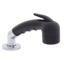 Deck-Mount Sprayer Small Black Sprayer No Hook w/Elbow, 6' Stainless Steel Hose, Low Profile Holder image number 0