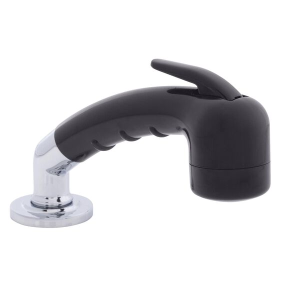 Deck-Mount Sprayer Small Black Sprayer No Hook w/Elbow, 6' Stainless Steel Hose, Low Profile Holder image number 0