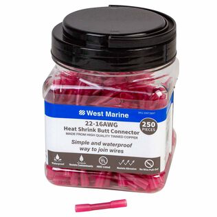 Heat Shrink Butt Connectors, 250-Pack