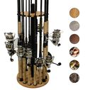 American Cherry 16 Round Rod Rack - Steel Post image number 0