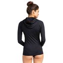 Women's New Essentials Full-Zipped Hooded Rash Guard image number 1