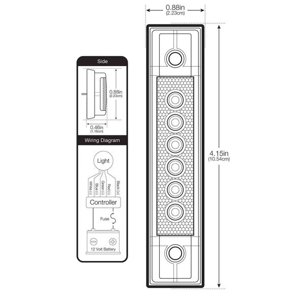 4" LED Utility Light, RGBW, 2-Pack image number 8