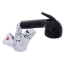 Trinidad Head/Shower Combo Faucet Large Black Sprayer No Hook, 6' Stainless Steel Hose Chrome/Black image number 0
