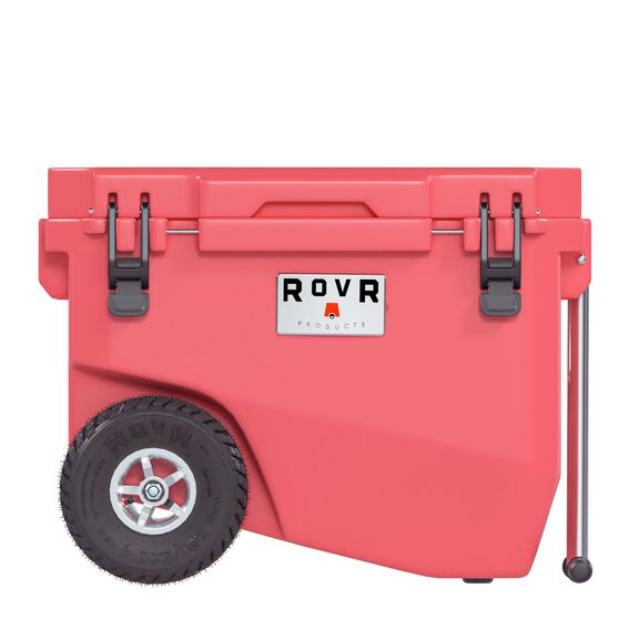 RollR 60 Quart Wheeled Hard Cooler with Tow Handle, Coral image number 2
