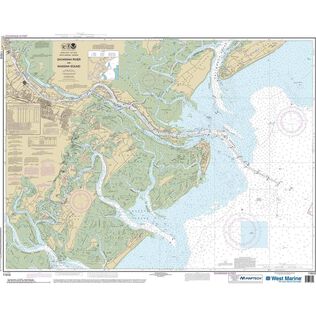 Maptech&reg; NOAA Recreational Waterproof Chart-Savannah River and Wassaw Sound, 11512