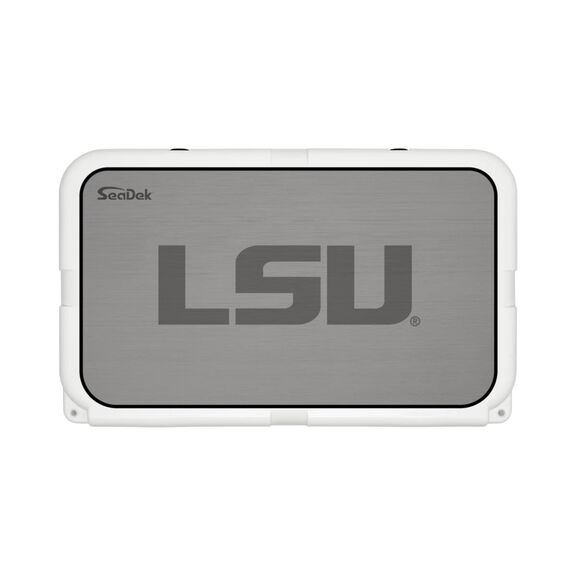 SeaDek Cooler Pad - Collegiate Collection - Fits YETI Tundra 45 - Storm Gray / Black, LSU image number 0