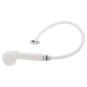 Deck-Mount Sprayer Large Warm White Sprayer No Hook, 6' White Rubber Hose, Ultra-Low Profile Holder image number 1