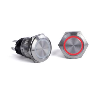 Push Button Switch, Red Halo