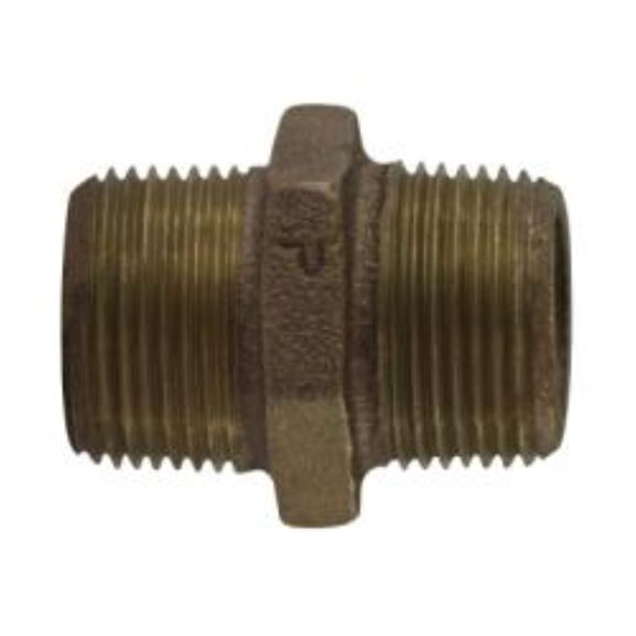 Bronze Pipe Hex Nipples image number 0