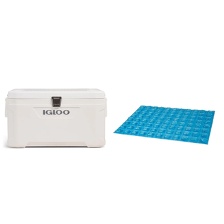 Igloo Marine Elite Cooler and Reusable Ice Pack Bundle
