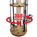 30 Fishing Rod Spinning Wood Storage Rack - Light image number 0