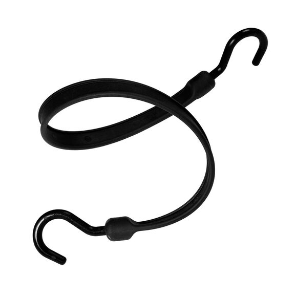 18" Bungee Strap with Heavy Duty Nylon Hook Ends, Black image number 0