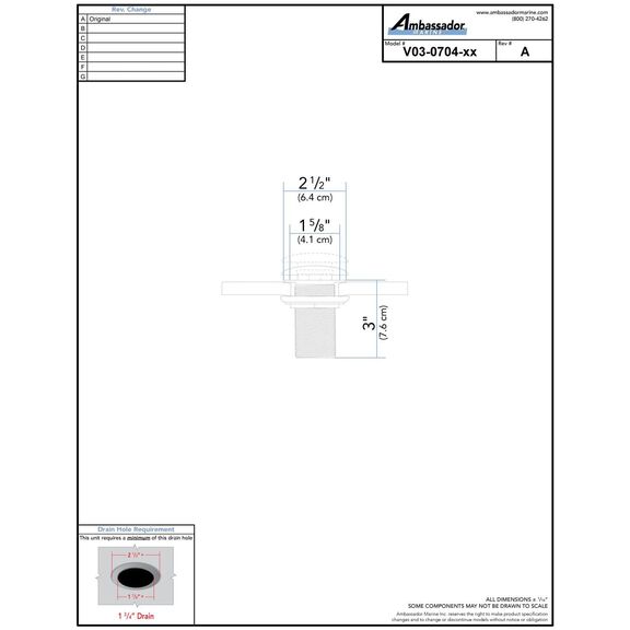 1-3/4" Drain, Touch Drain with Cover no Overflow, Straight, 1-1/4"-M Thread Brushed Nickel image number 3