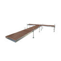 T-Shaped Aluminum Frame with Woodland Brown Decking Complete Dock Packages image number 3