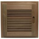 Right Hand Teak Louvered Door & Frame, 15" x 15" image number 1