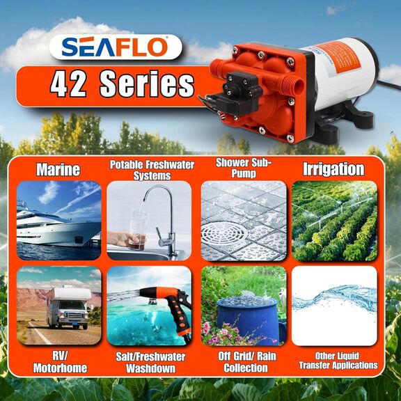 SEAFLO 42-Series 110V AC Water Pressure Pump, 4.0 GPM, 55 PSI image number 7