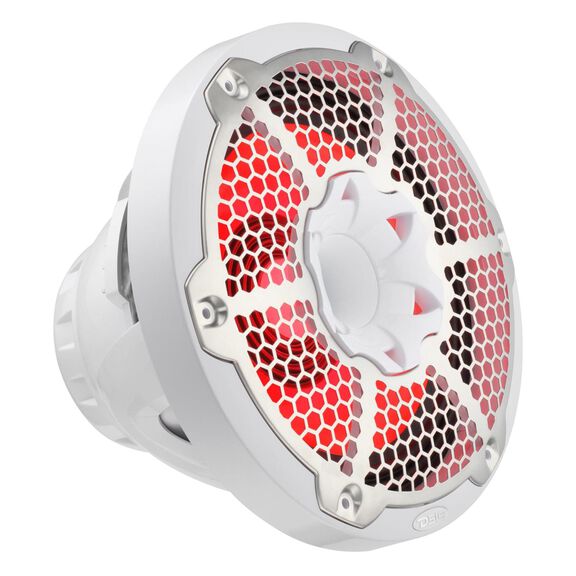 10&rdquo; Marine 2-Way Hybrid Speaker with RGB LED, Compression Driver and Neodymium Magnet, 450W RMS 4-Ohm, Gloss White image number 1