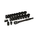 25 Piece 3/8" Drive Pass-Thru Ratchet and Socket Set image number 0
