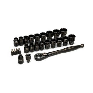 25 Piece 3/8" Drive Pass-Thru Ratchet and Socket Set
