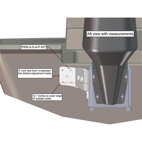 Side-Mounted Shallow Water Anchor Adapter Plate Kit image number 1