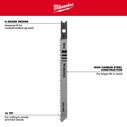 4" 10TPI U-Shank Wood High Carbon Steel Jig Saw Blades, 5 Pack image number 1