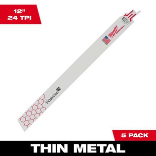12" 24 TPI THE TORCH&trade; SAWZALL&reg; Blades, 5 Pack