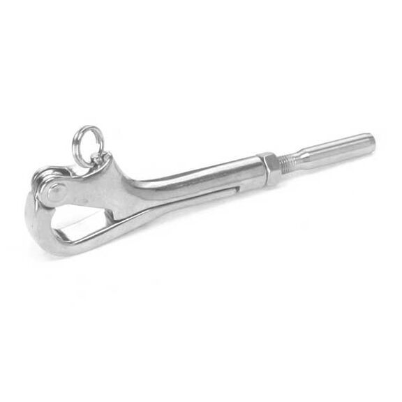 3" Stainless Steel Positive Locking Pelican Hook for 1/8" Wire image number 0