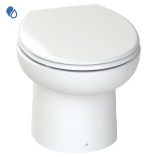 Sanimarin31 Low Profile Automatic Electric Marine Macerting Toilet, Porcelain Bowl, 12 Volt