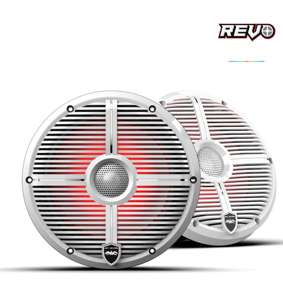 Wet Sounds REVO  8 inch High Output Coaxial Speakers w/ XW-White RGB Grilles image number 0